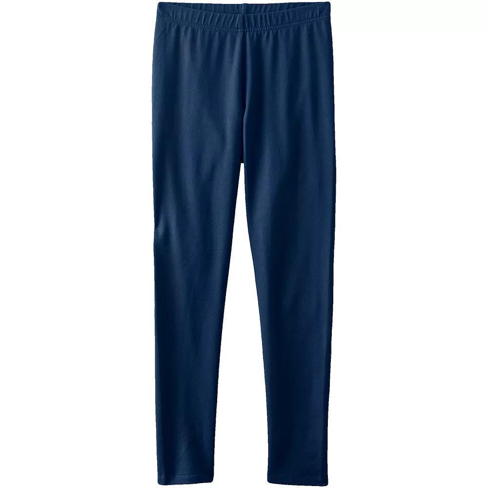 Girls 2-20 Lands' End Tough Cotton Ankle Leggings, Girl's, Size: XXL(18/20), Deep  Blue Product Image