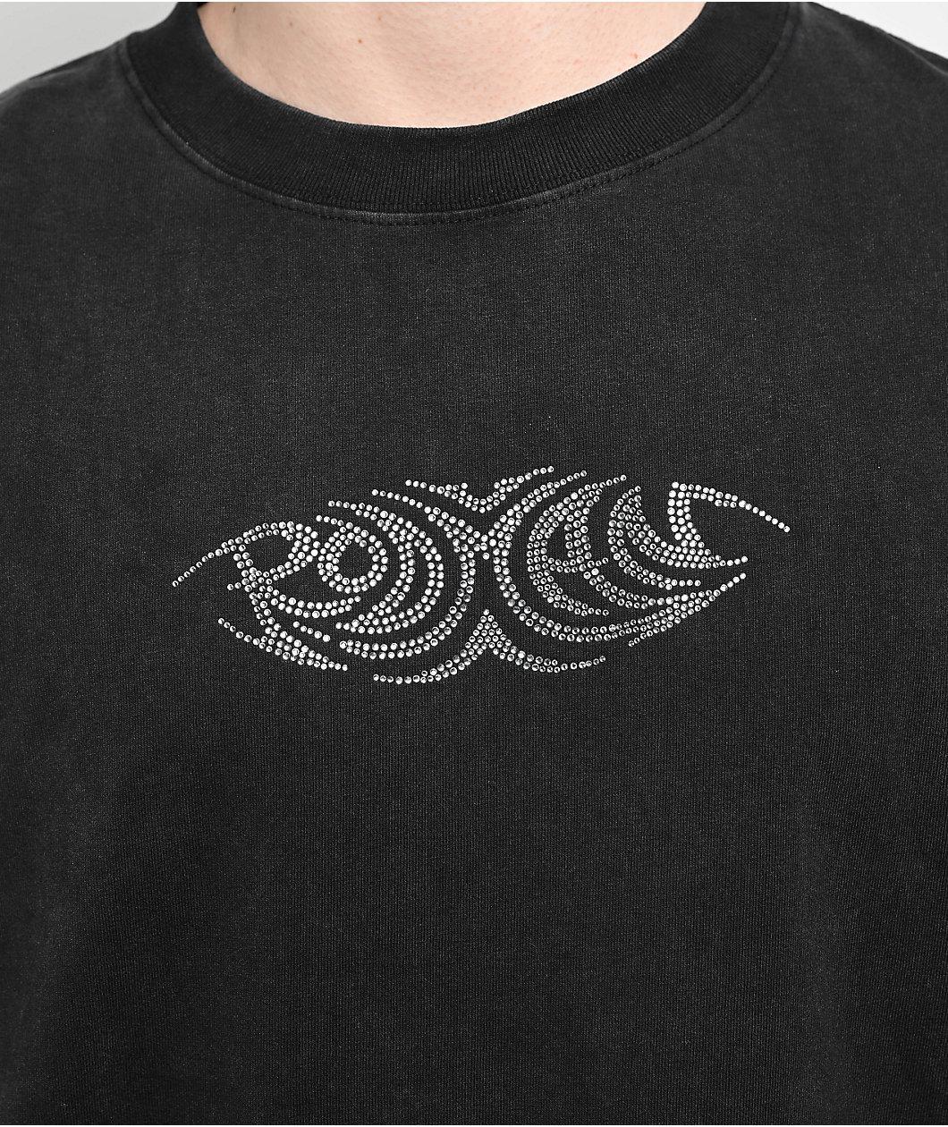 Rodman Apparel Stone Black Wash & White 2fer Long Sleeve T-Shirt Product Image