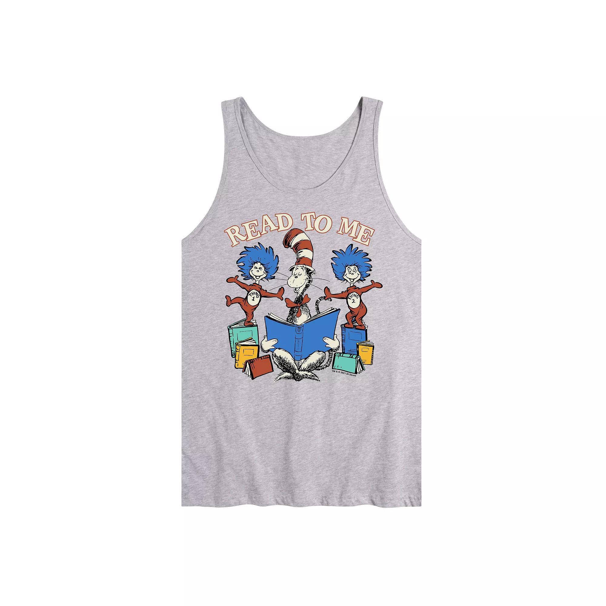 Mens Dr Seuss The Cat In The Hat Read To Me Graphic Tank Top Product Image