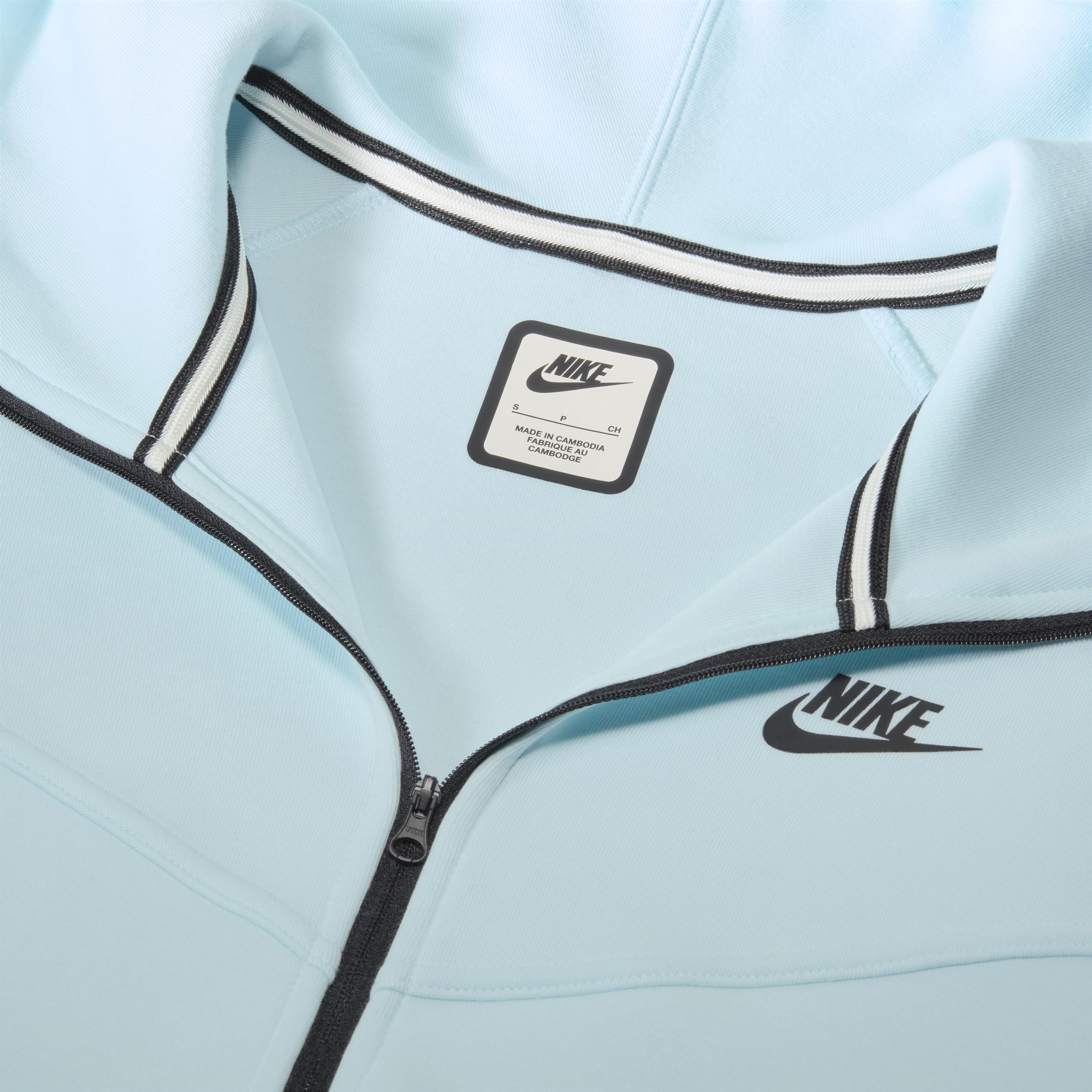 Nike Womens NSW Tech Fleece WR Full-Zip Hoodie - Glacier Blue/Black Product Image