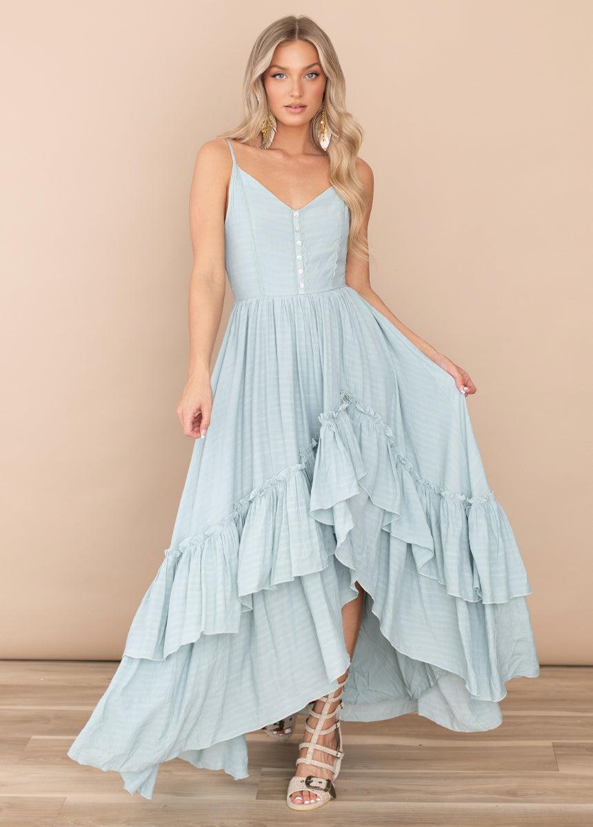 Everlie Dress in Blue Smoke Female Product Image