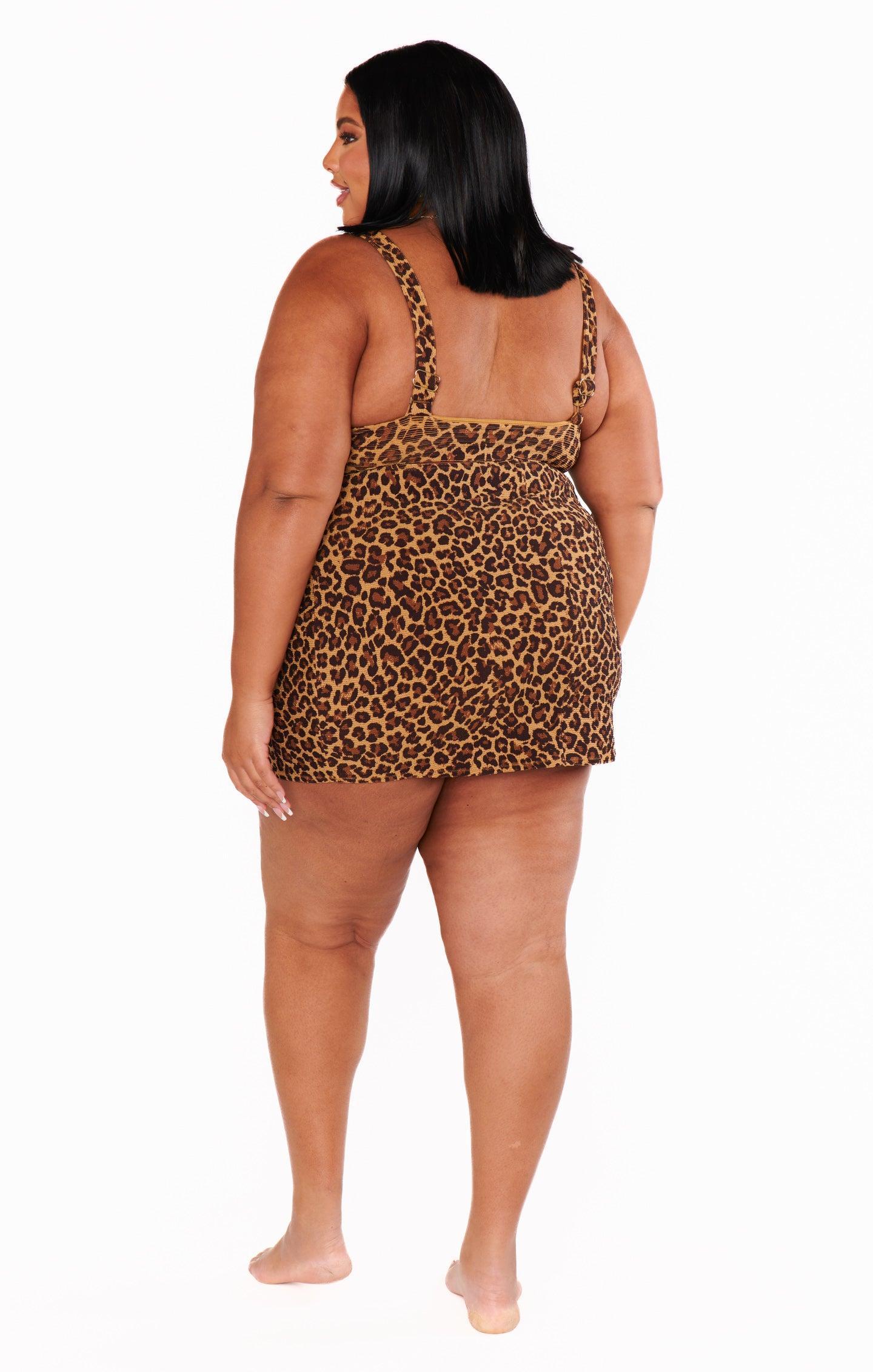 Mary Mini Skirt ~ Leopard Contour Scrunch Product Image