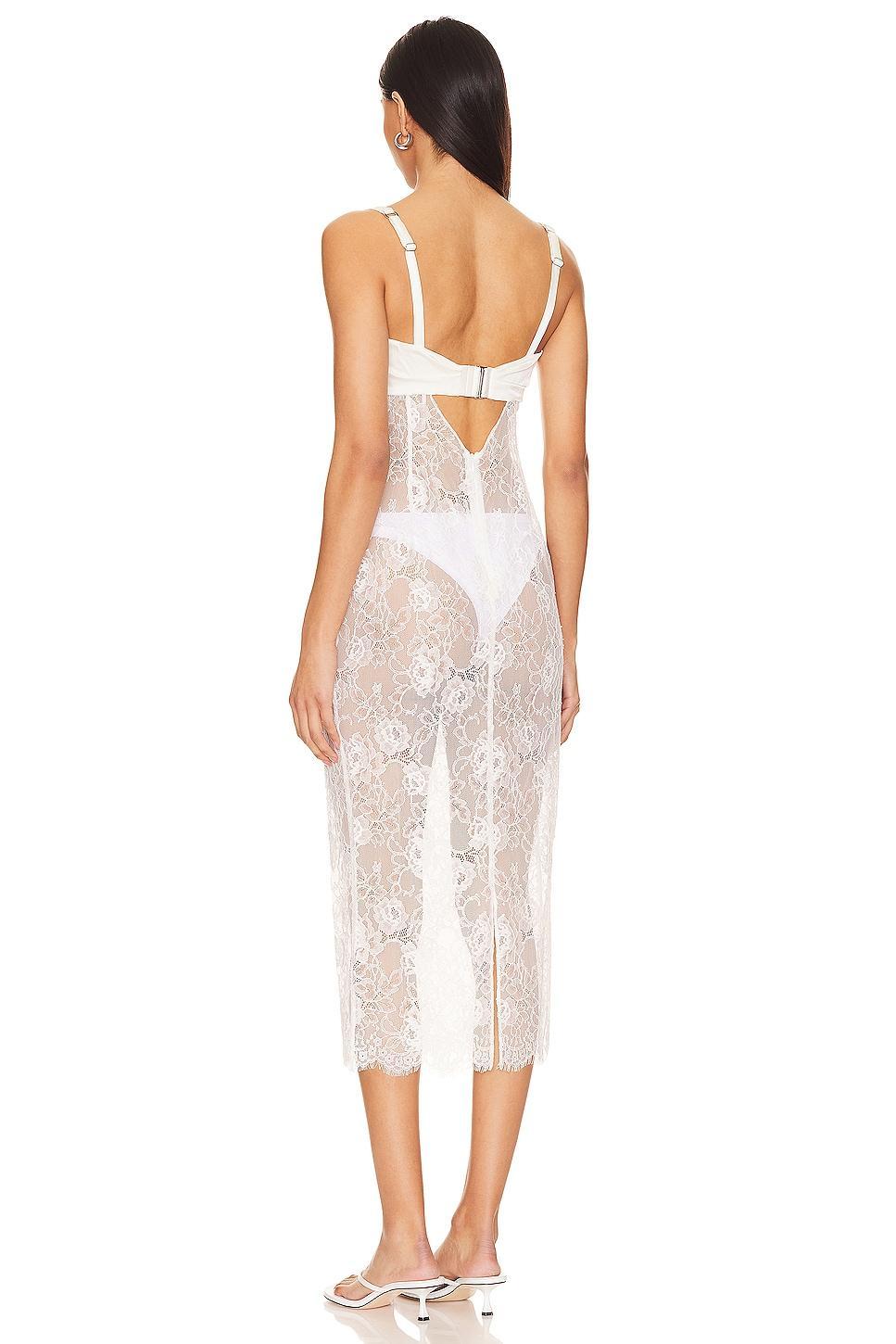 Womens Floral Lace Midi-Dress Product Image
