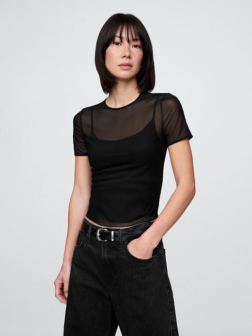 Mesh Cropped T-Shirt Product Image