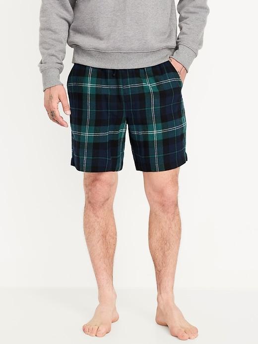 Mid-Rise Flannel Pajama Pants for Women Product Image