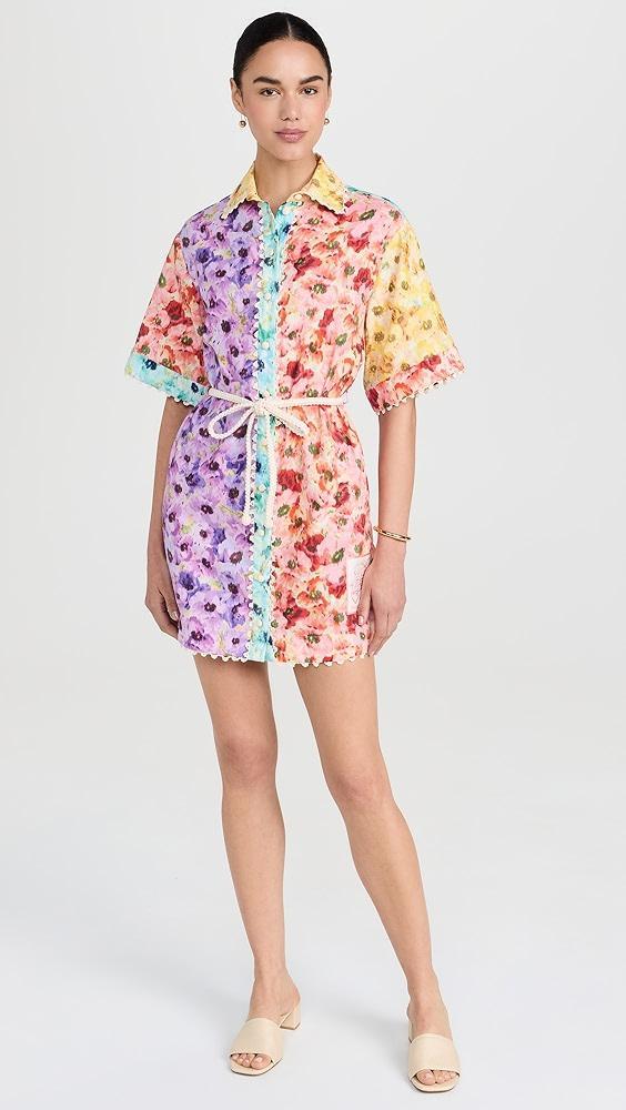 Zimmermann Lightburst Trimmed Shirt Dress | Shopbop Product Image