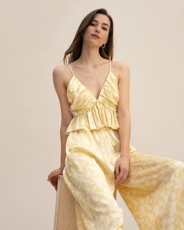 Shadow Print Ruffle Cami Product Image