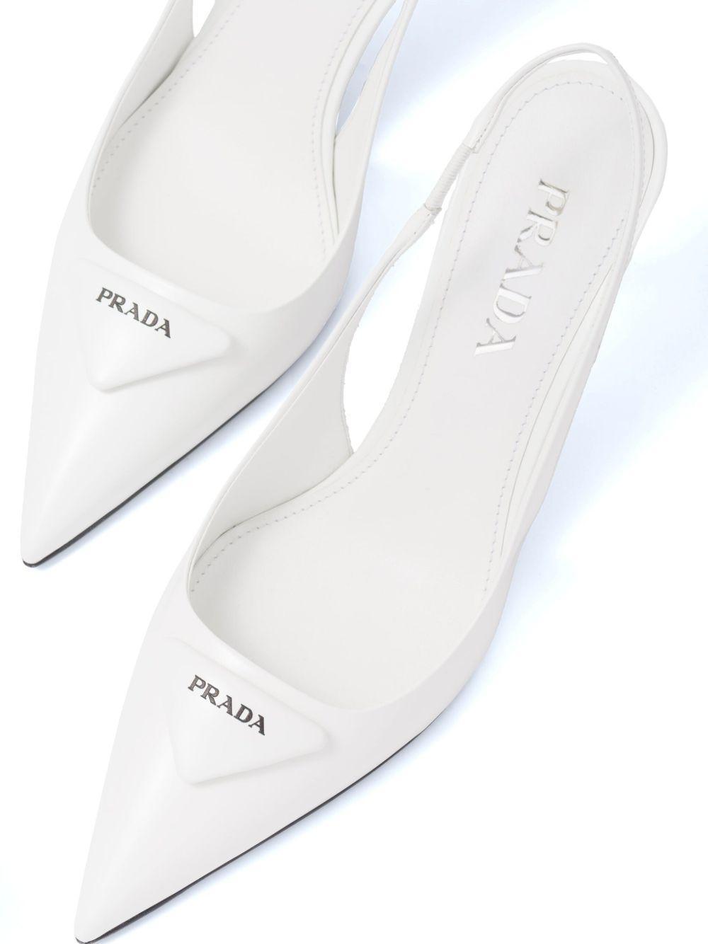 75mm leather slingback pumps Product Image
