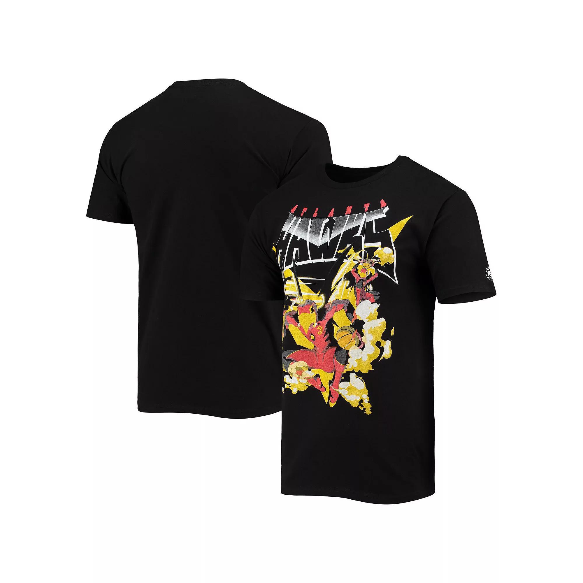 Men's NBA x McFlyy Black Atlanta Hawks Identify Artist Series T-Shirt, Size: XL Product Image