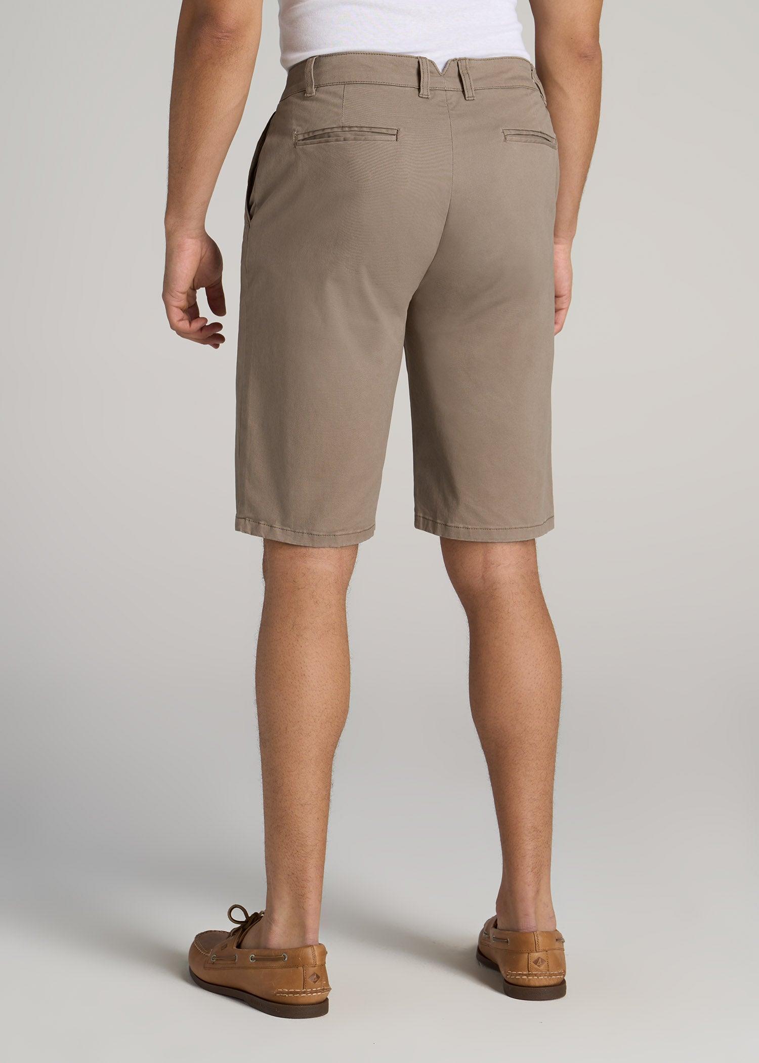 Chino Shorts for Tall Men in Fatigue Green Product Image