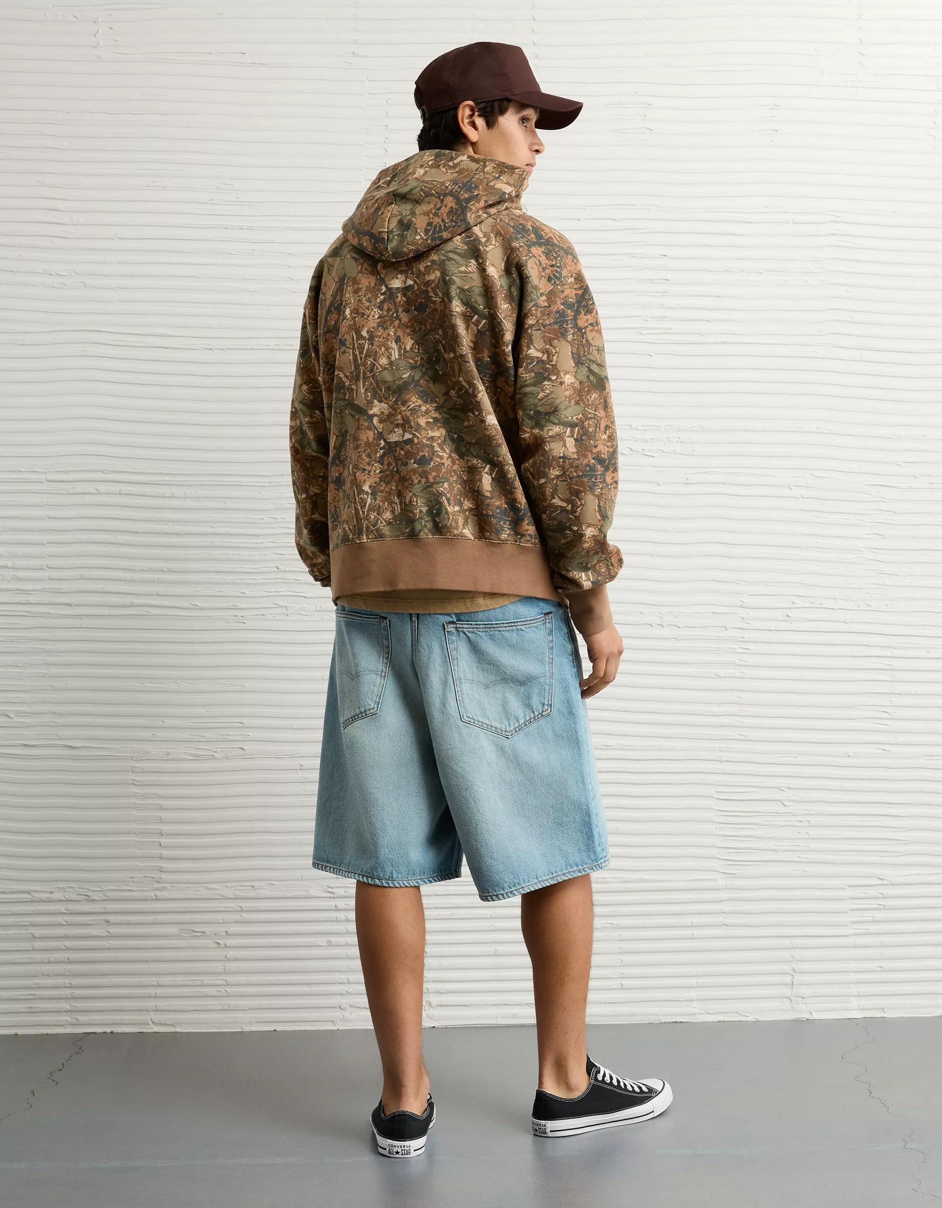 AE Laidback Luxe Heavyweight Camo Hoodie Product Image
