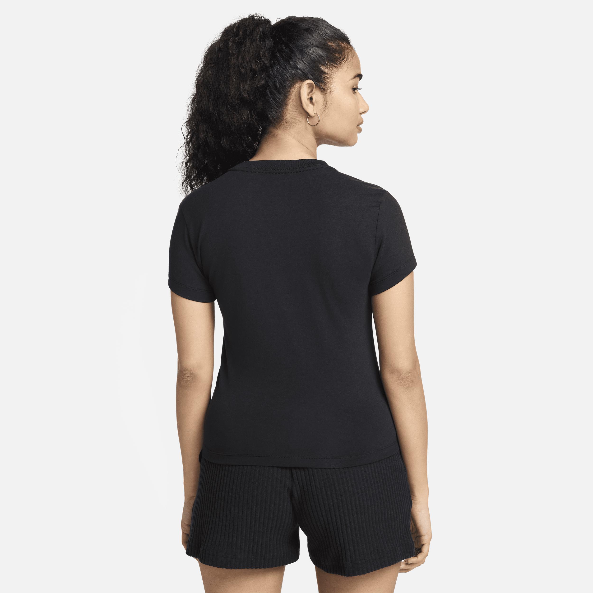 Women's Nike Sportswear Chill Swoosh Knit Tee, Size: XXL, Black Product Image