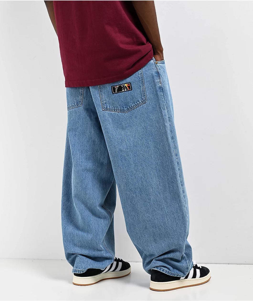 Adam Bomb Prime Blue Baggy Jeans Product Image
