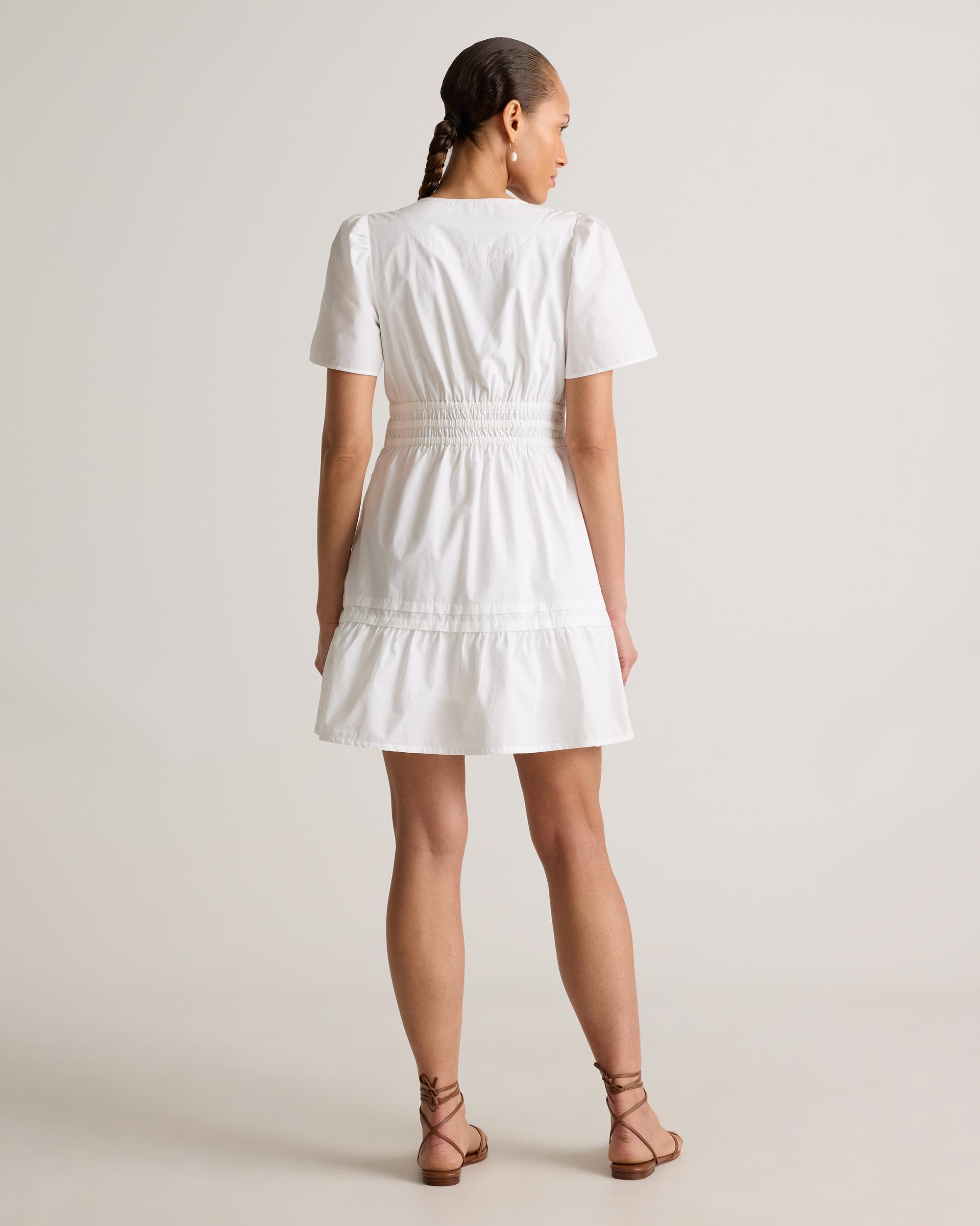 Quince | Women's Poplin Tiered Mini Dress Size XS, Organic Cotton Product Image