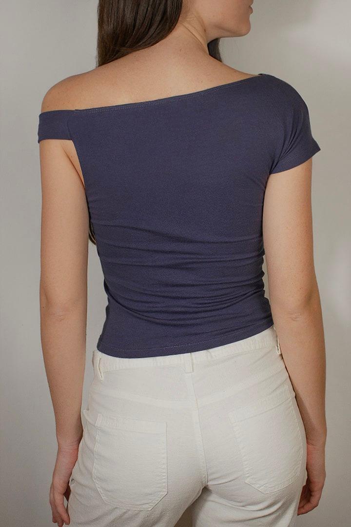 Asymmetric neckline t-shirt Product Image