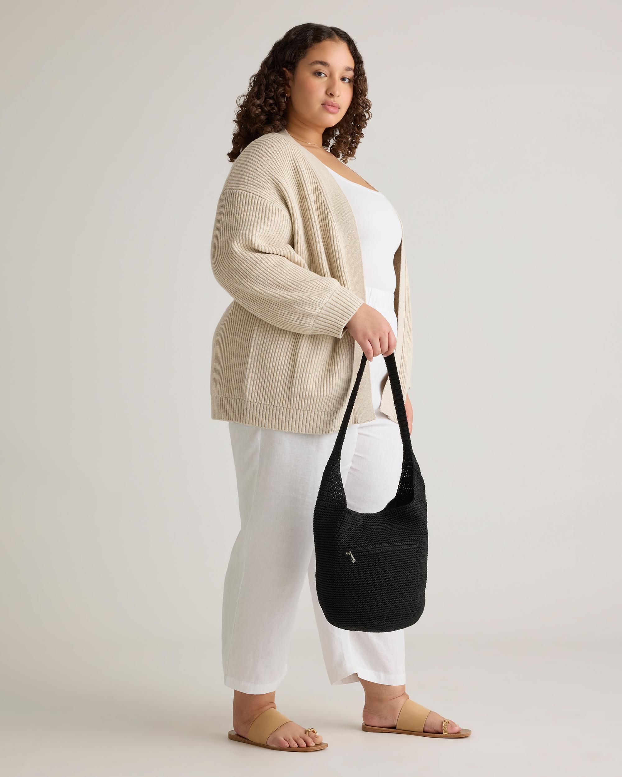 Quince | Women's Hand Crochet Hobo Shoulder Bag Recycled Polyester Product Image