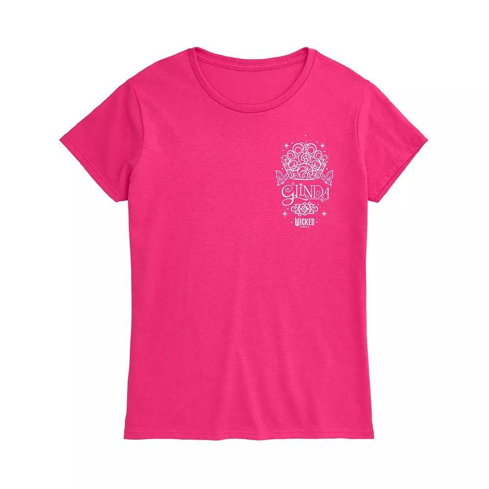 Women's Wicked Glinda Graphic Tee, Size: Large, Pink Product Image