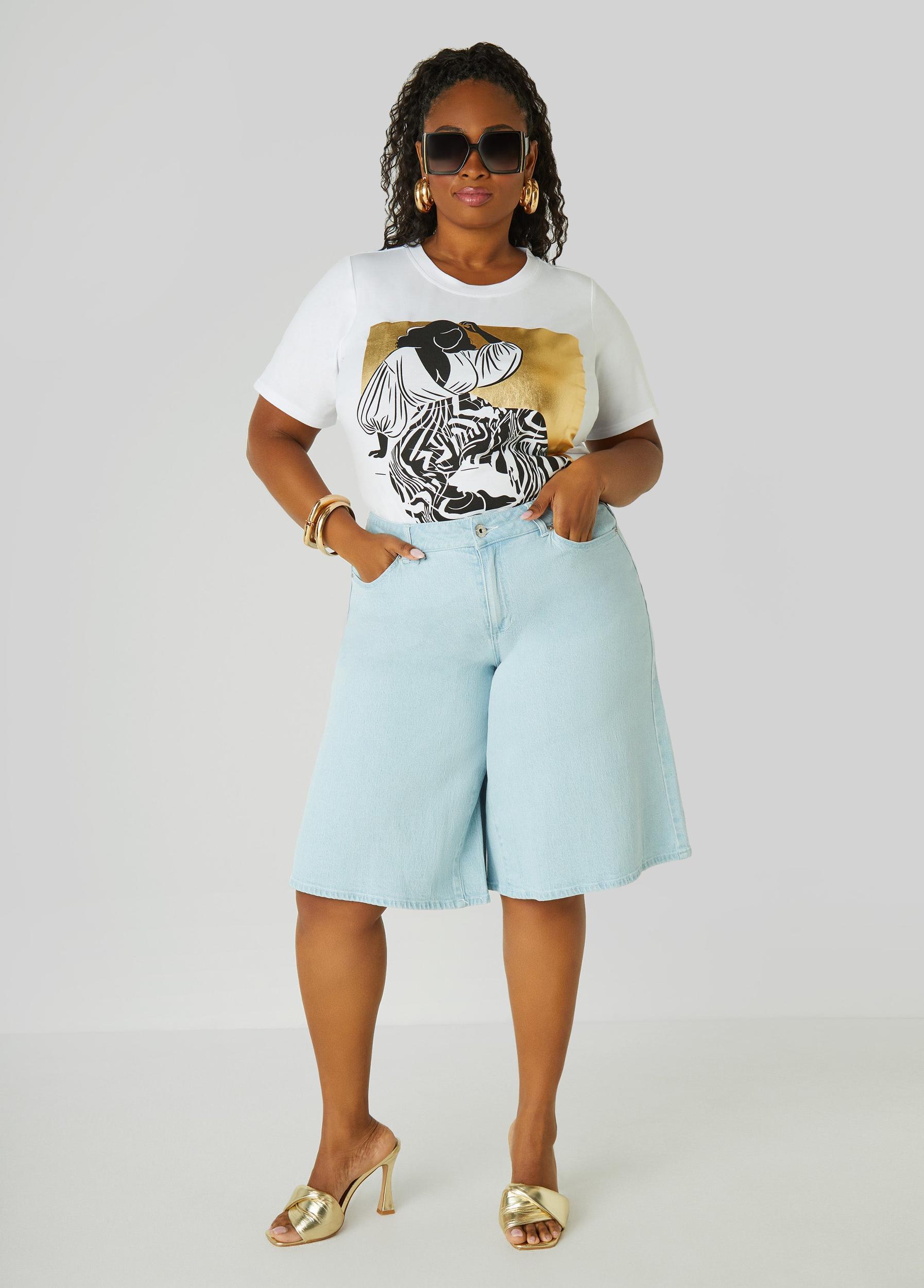 Metallic Graphic Jersey Tee Product Image
