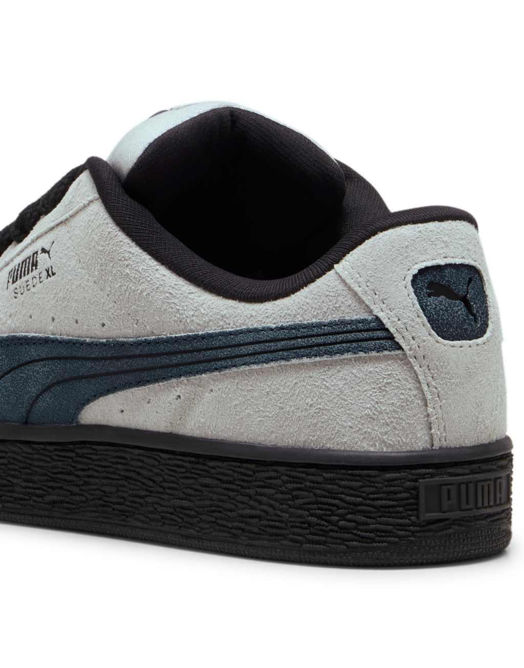 PUMA Suede XL sneakers in gray with black and blue detail Product Image