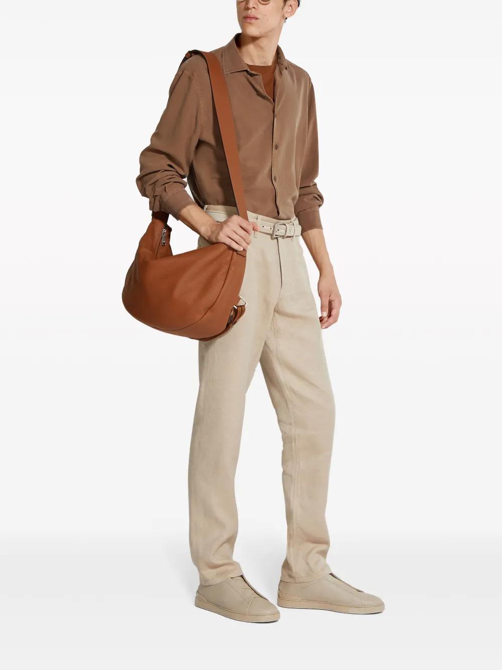ZEGNA Chemise En Soie In Brown Product Image