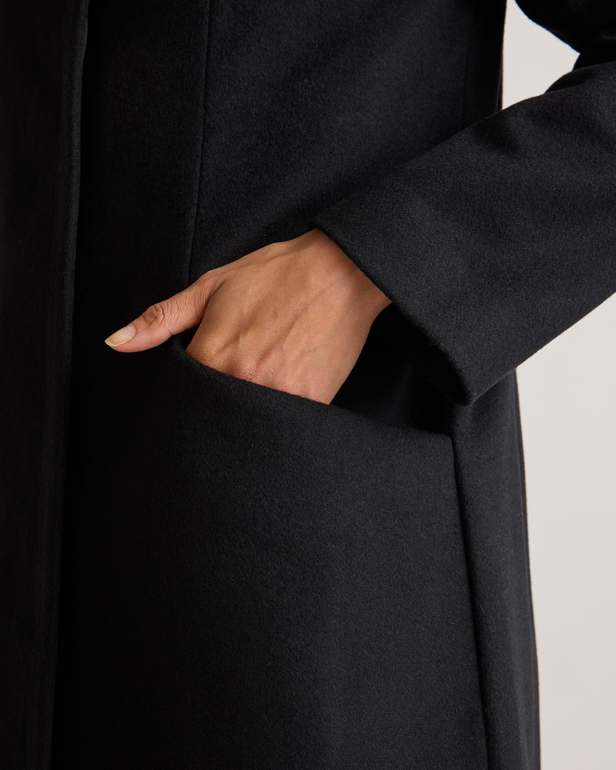 Quince | Women's Italian Wool Long Cocoon Coat Size XS, Wool/Nylon Product Image