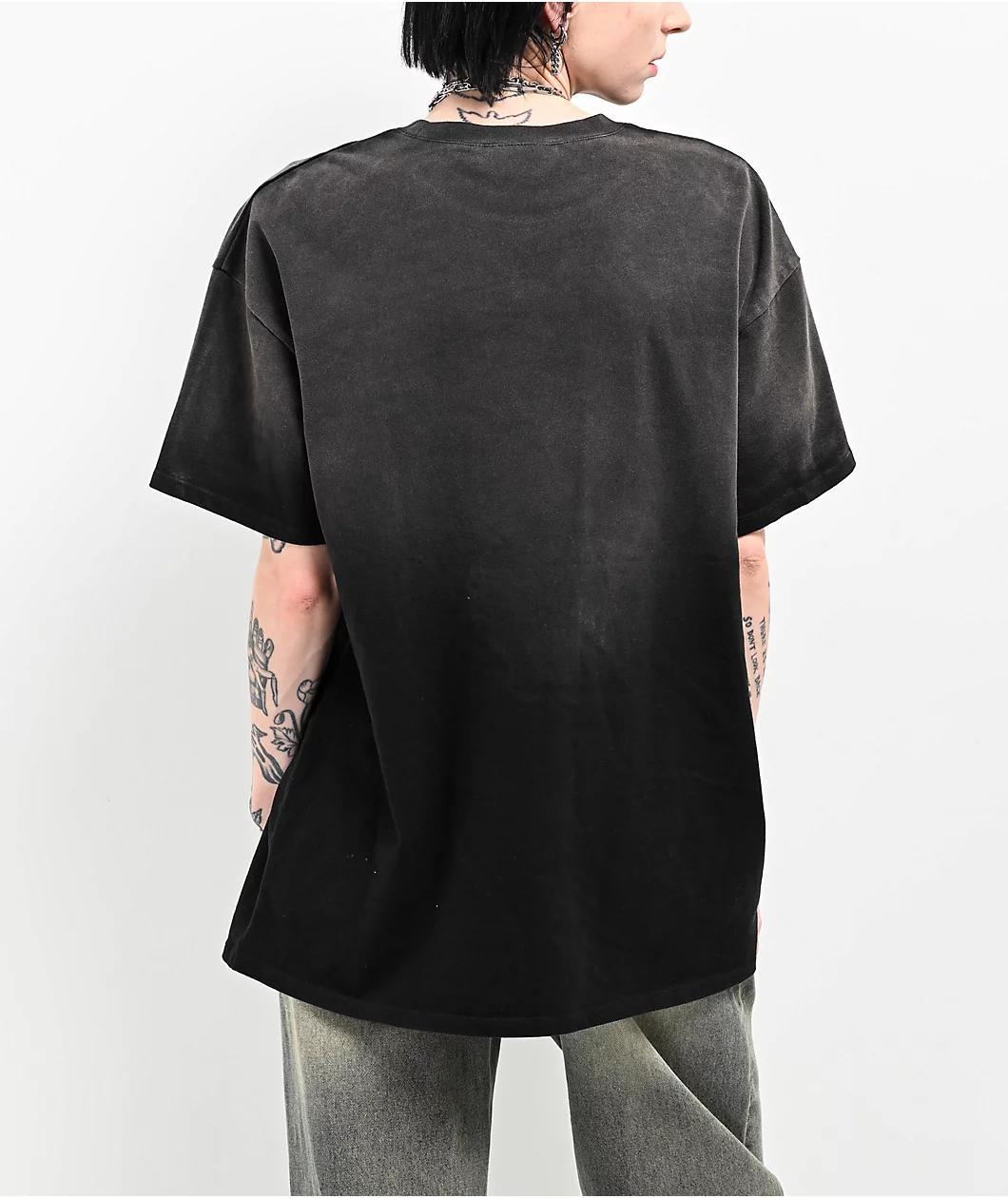 Ninth Hall Fundamentals Maeve Black Sun Bleached Oversized T-Shirt Product Image