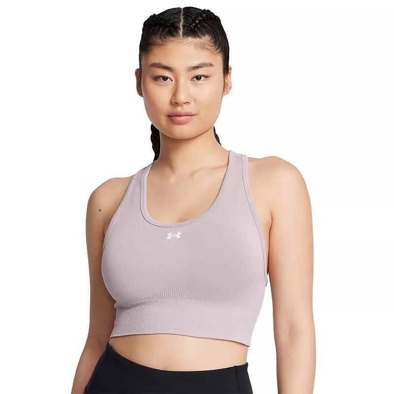 Women's Under Armour Vanish Seamless Medium-Impact Mid Sports Bra, Size: XS, White Product Image