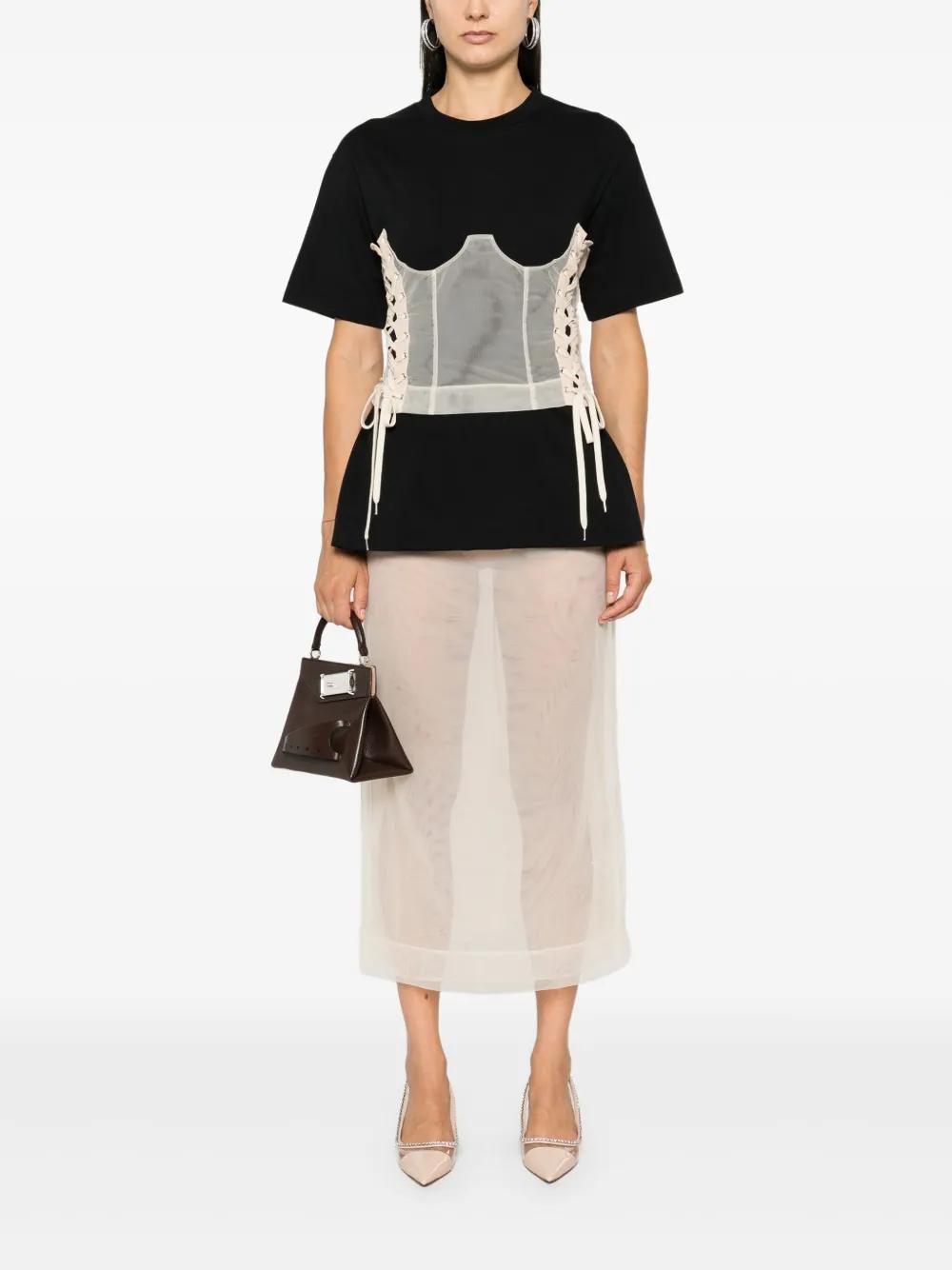 corset-insert short-sleeve T-shirt Product Image