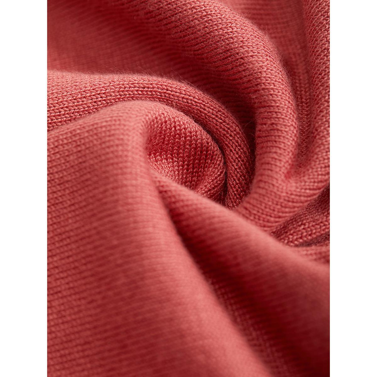 Plus Size Supersoft Essentials Solid Button Down Patched Pocket Cardigan Russet Women Casual Loose Long Sleeve Everyday Cardigans BloomChic 26/4X Product Image