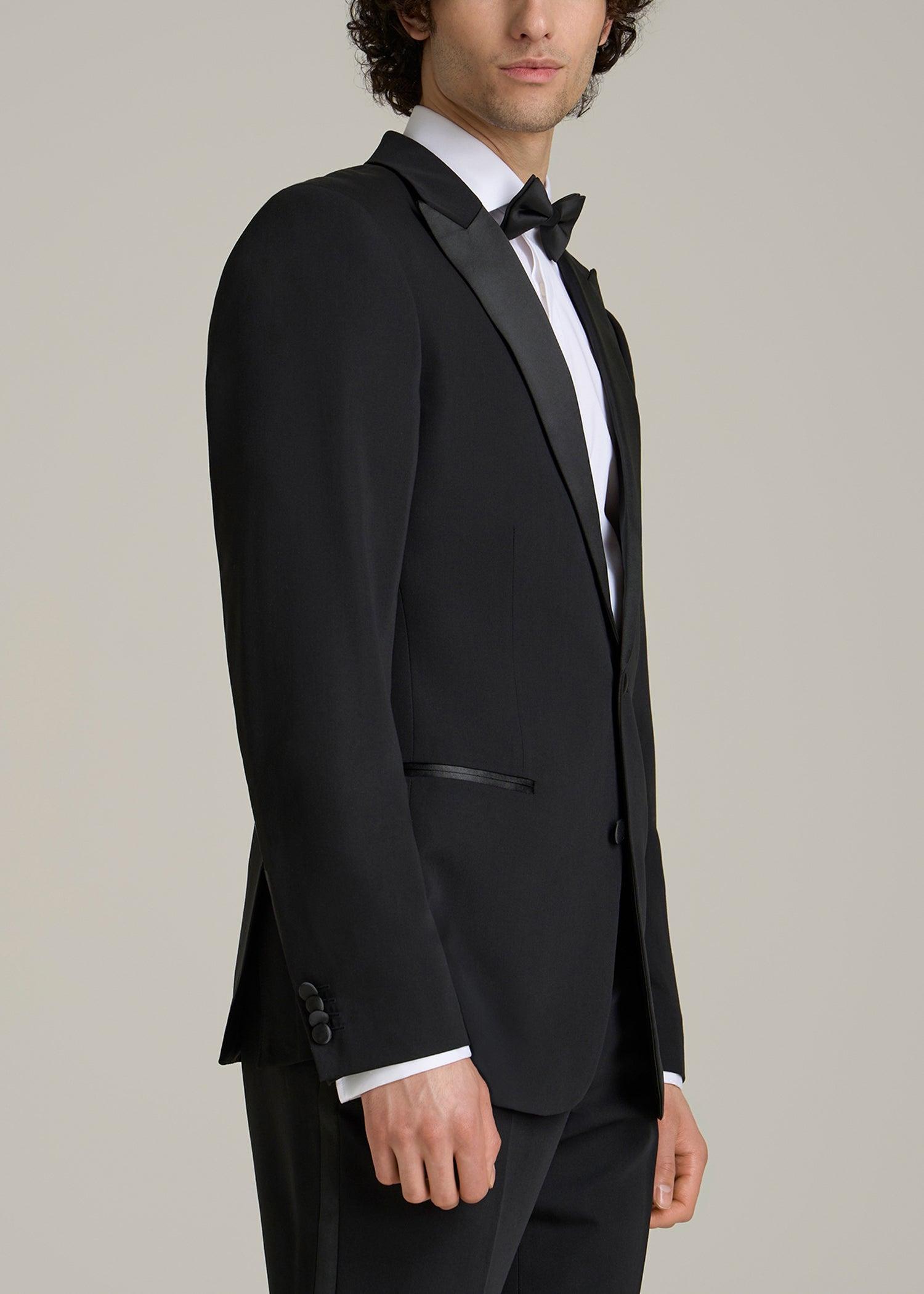 Tuxedo Jacket for Tall Men in Black Product Image