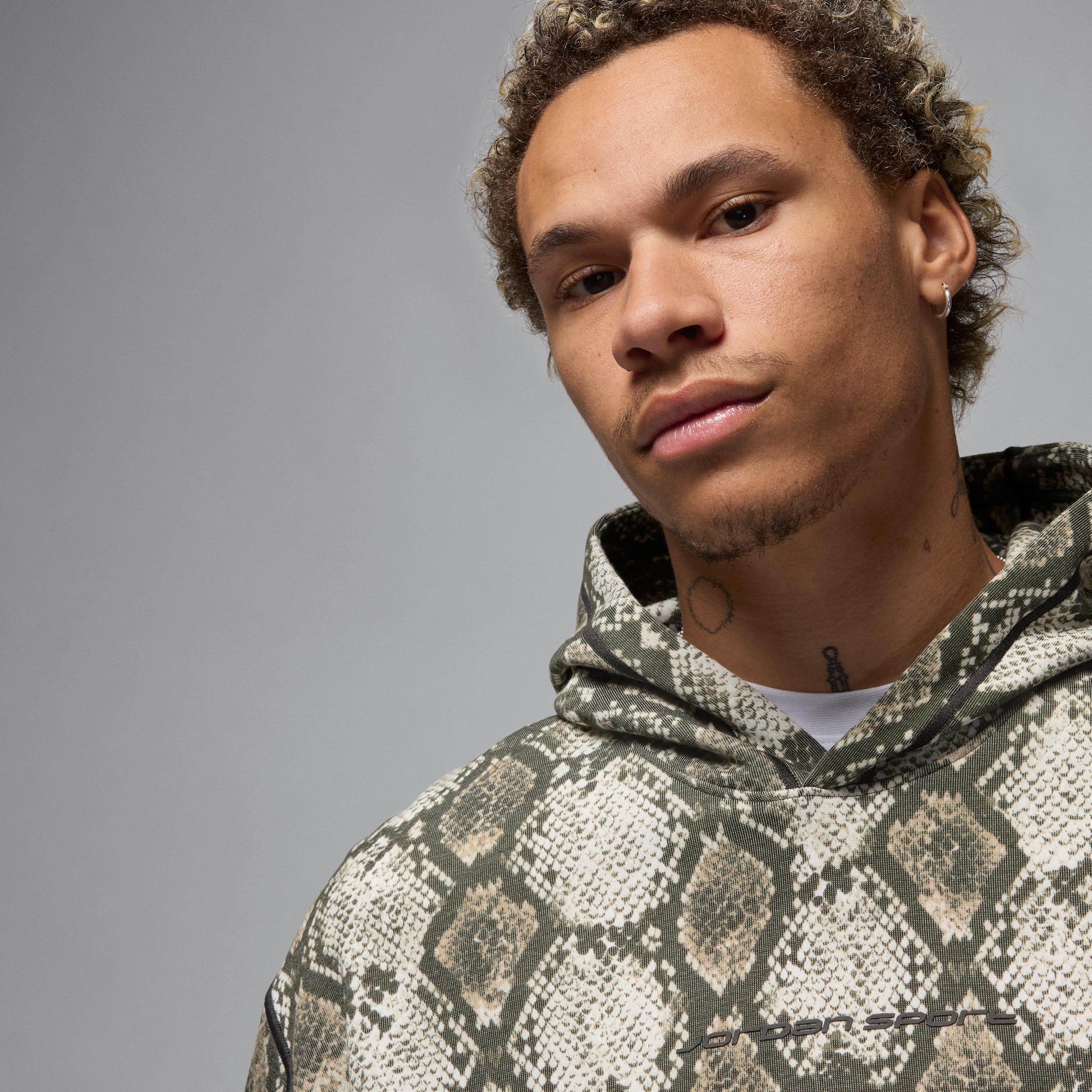 Jordan Sport Hoop Fleece Men's Dri-FIT Printed Pullover Hoodie Product Image