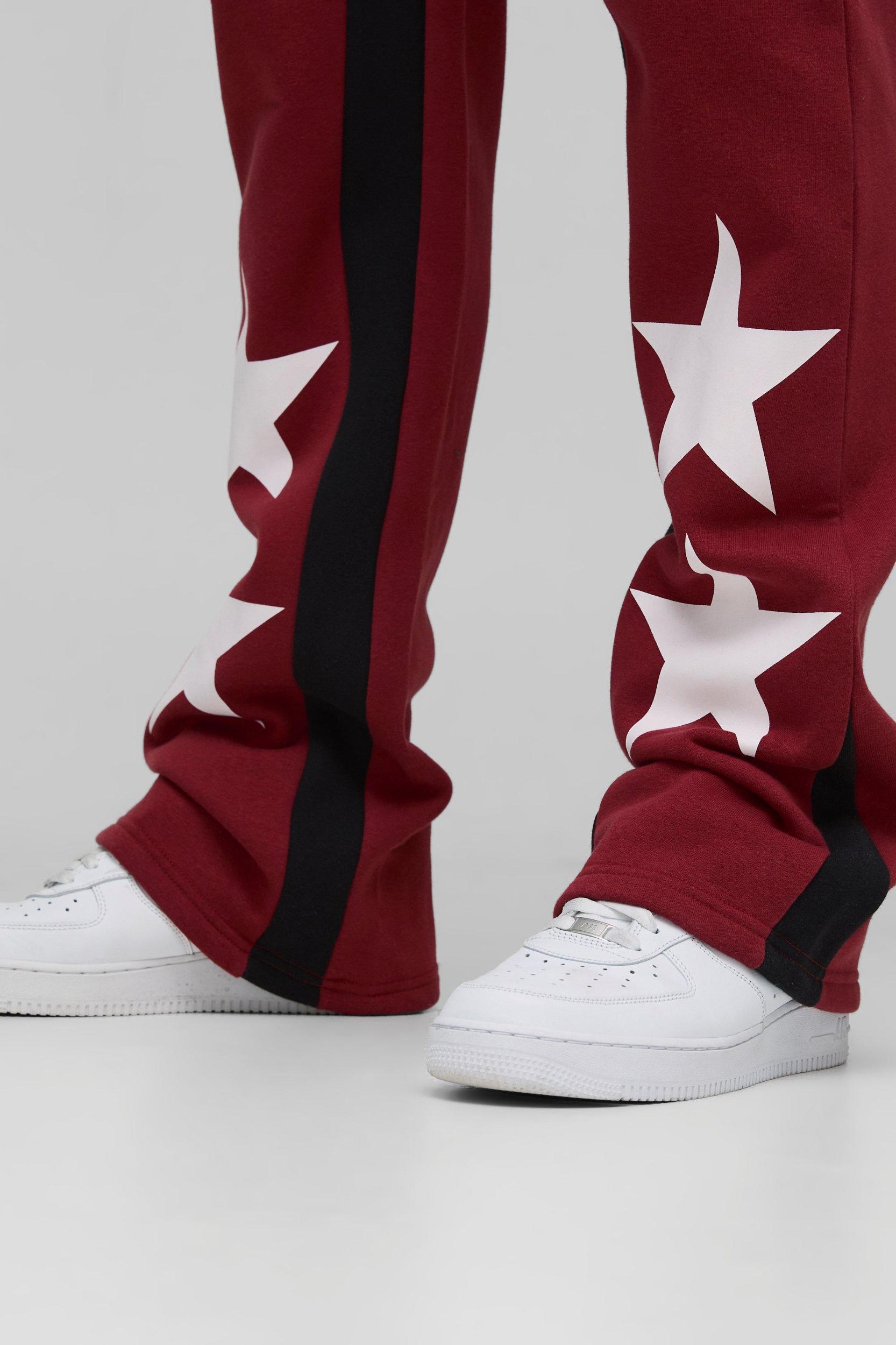 Tall Star Gusset Sweatpants | boohooMAN USA Product Image