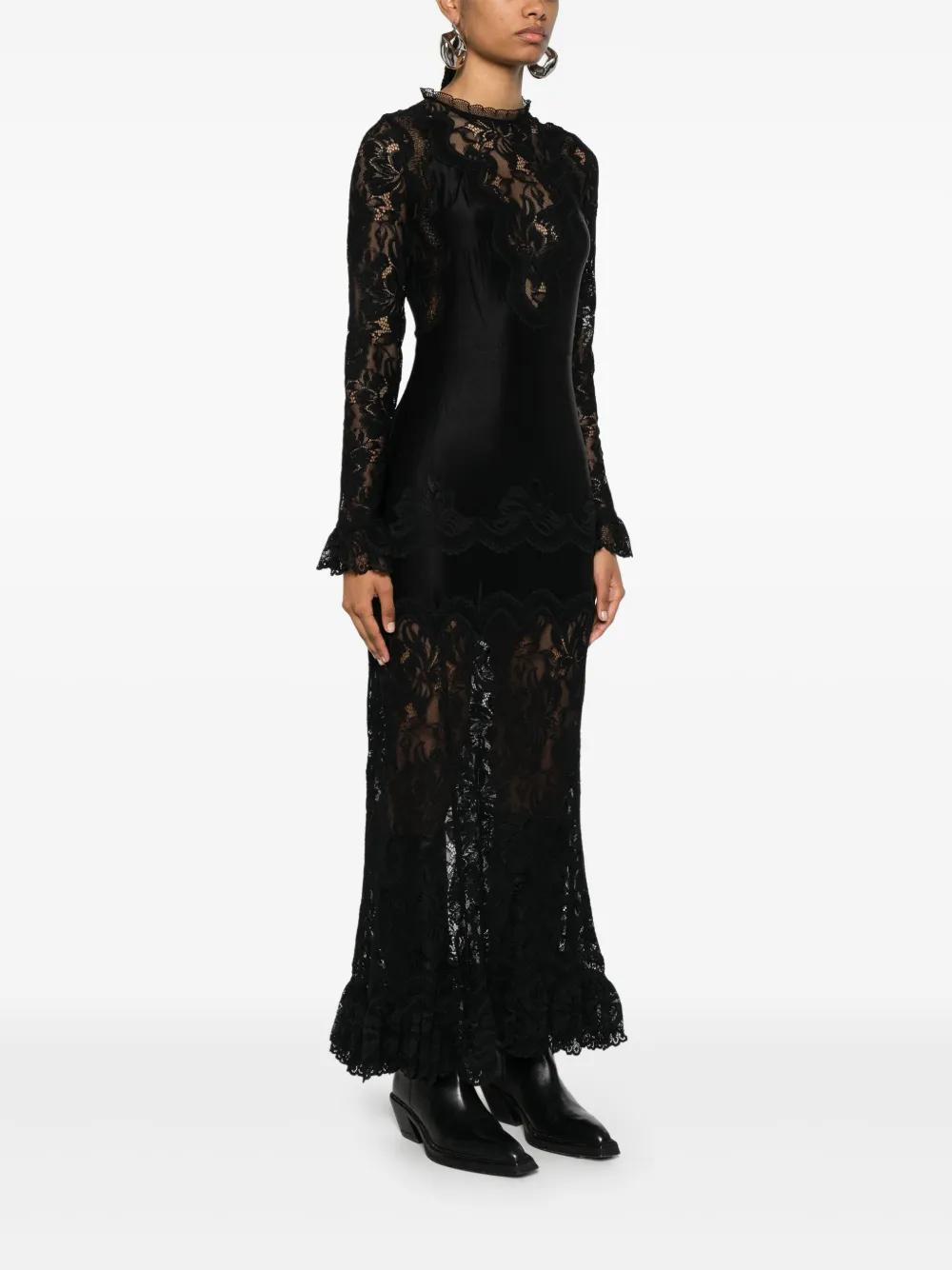 floral-lace detail maxi dress Product Image