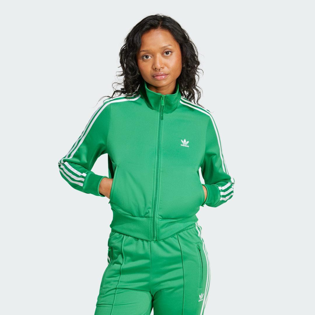 adidas Adicolor Classics Firebird Track Jacket Green XS Womens Product Image