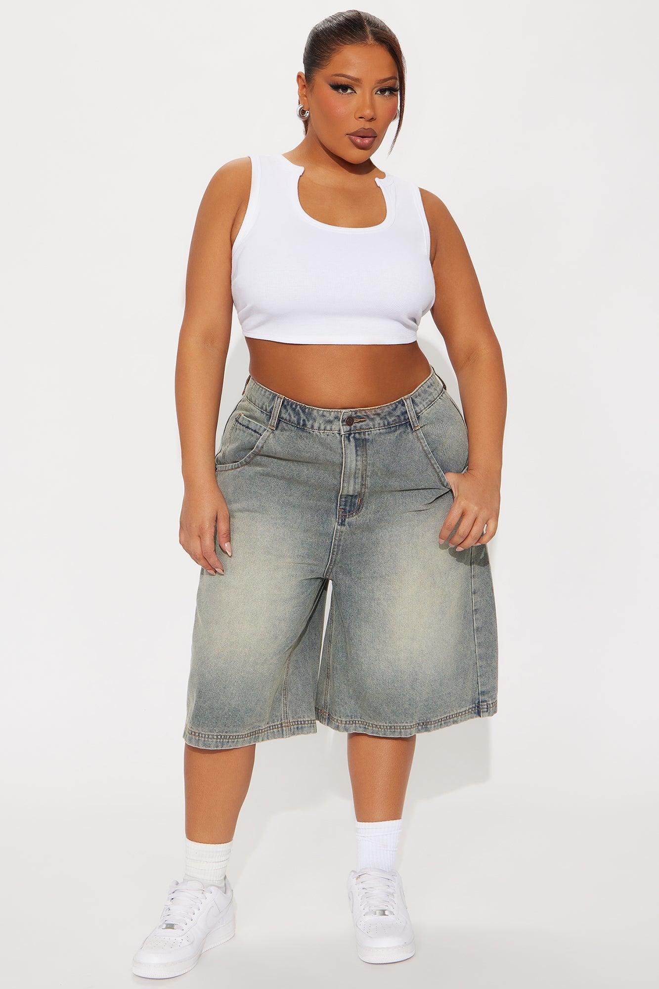 Basic 90's Denim Jorts - Vintage Wash Product Image