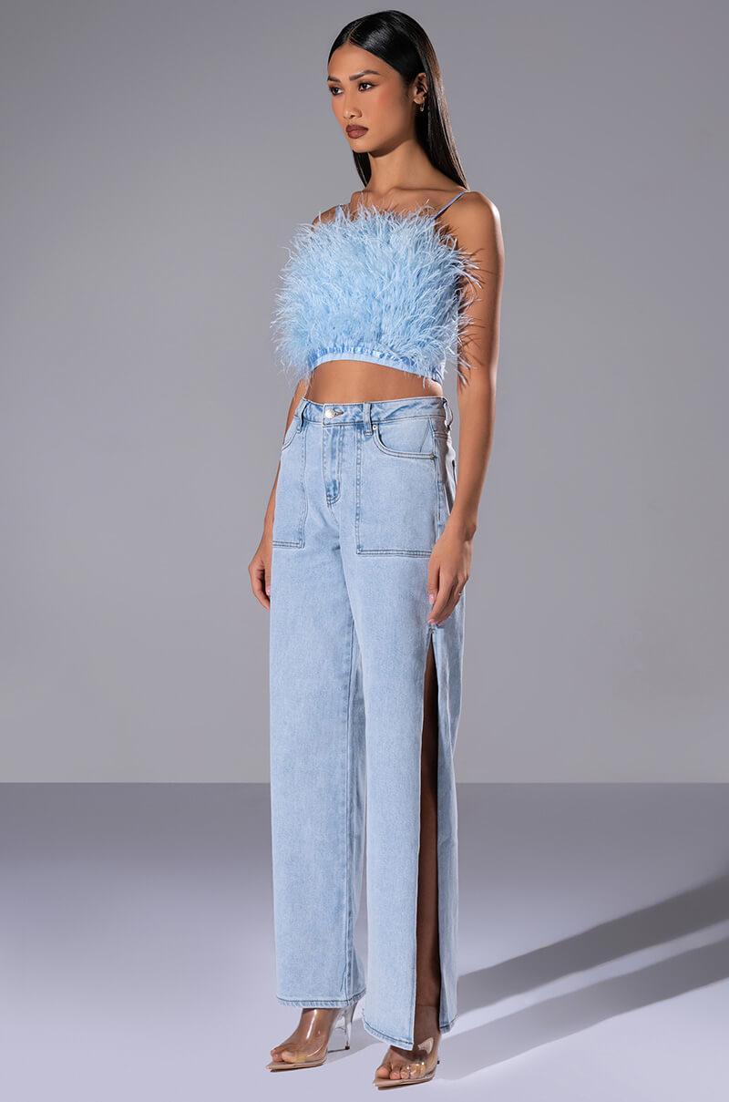 REAL OSTRICH FEATHER TOP Product Image