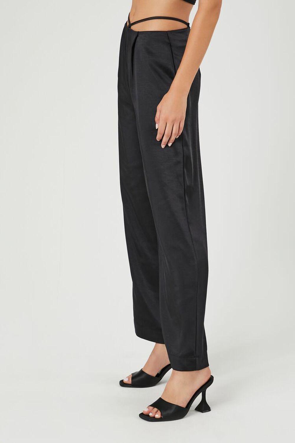 Satin Strappy Mid-Rise Pants | Forever 21 Product Image