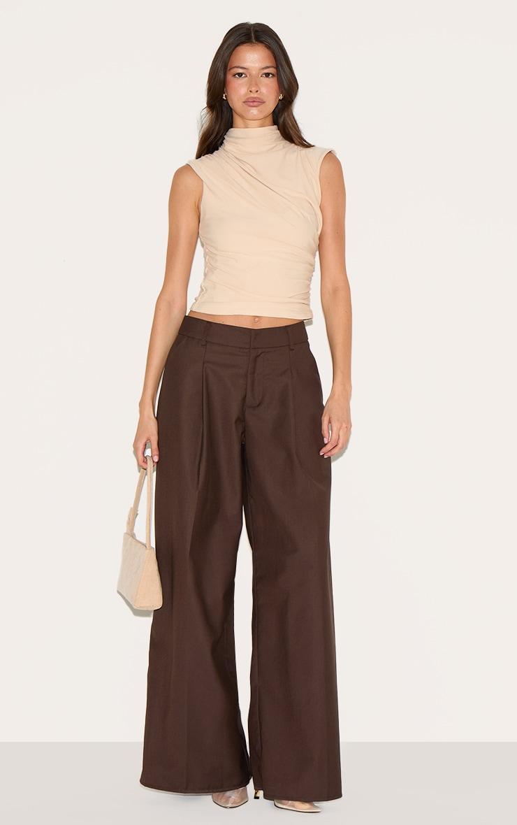  Stone Soft Touch Ruched Detail Long Top Product Image