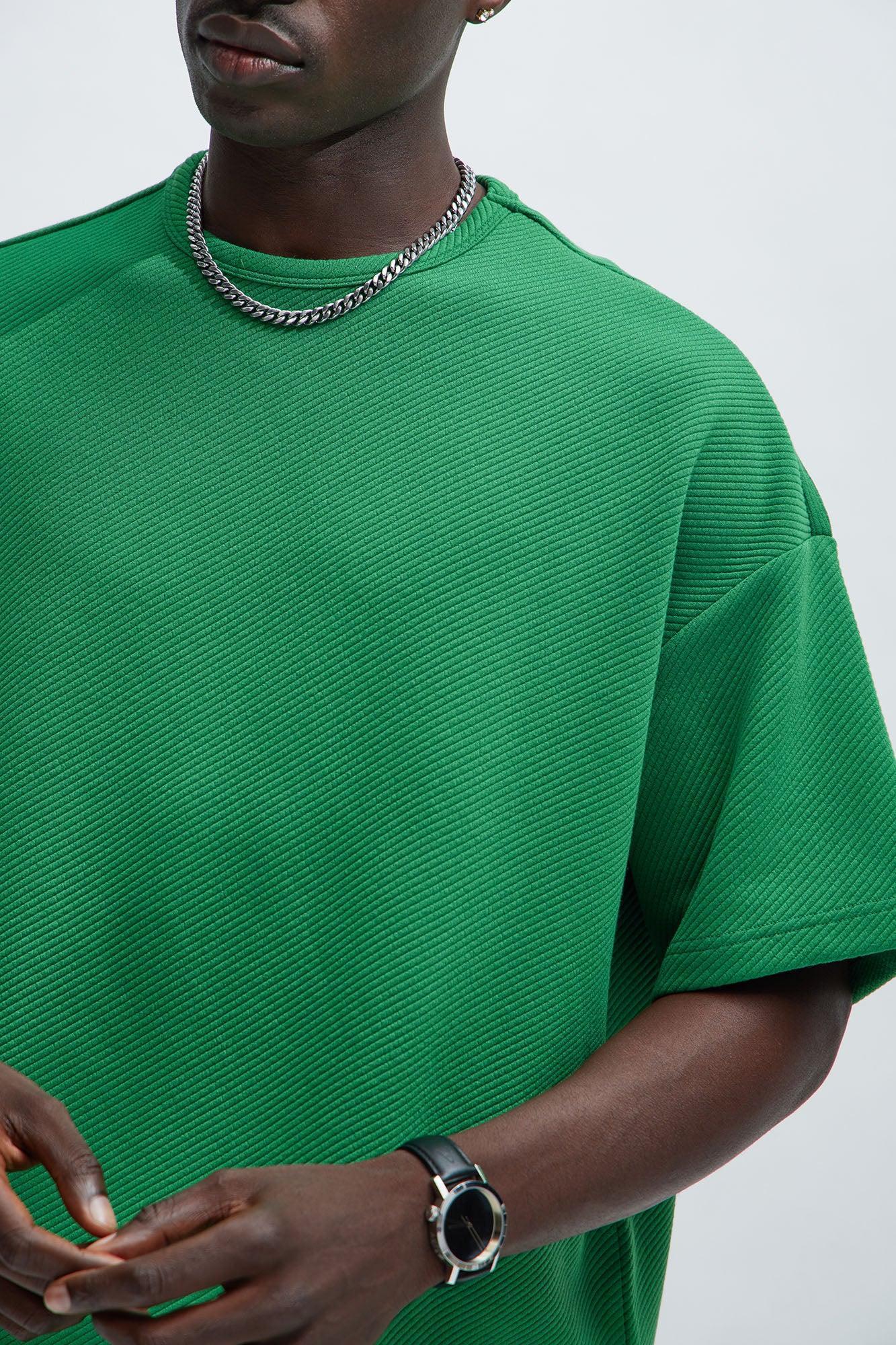 Kina Textured Boxy Tee - Green Product Image