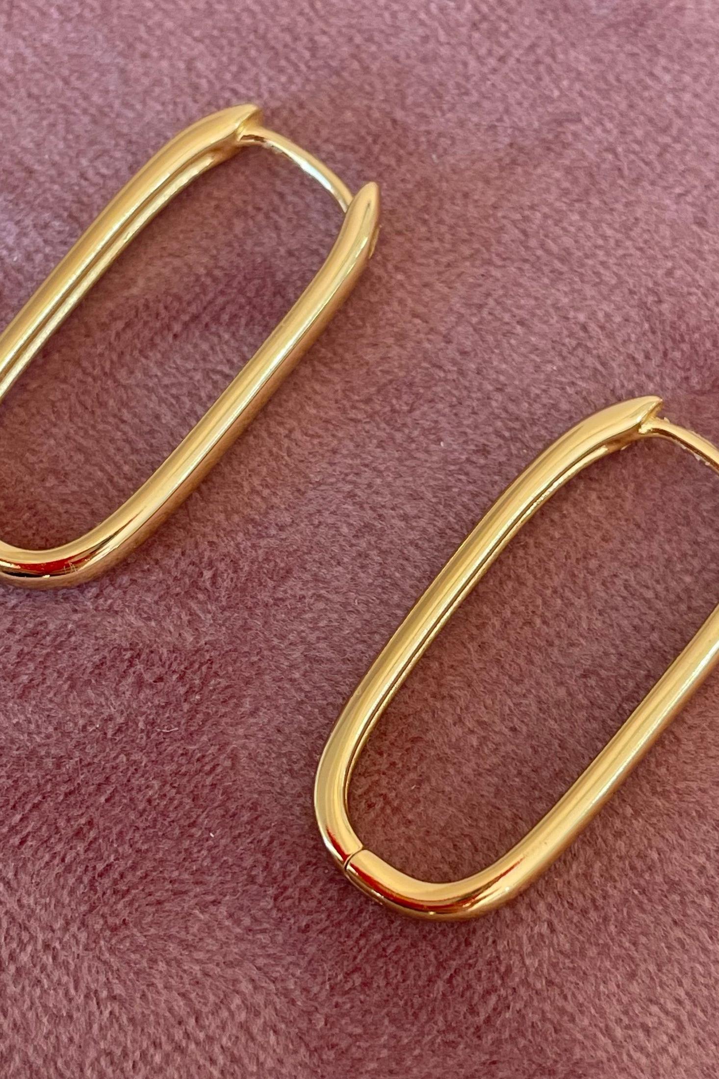 Dainty Link Earrings - Gold Product Image