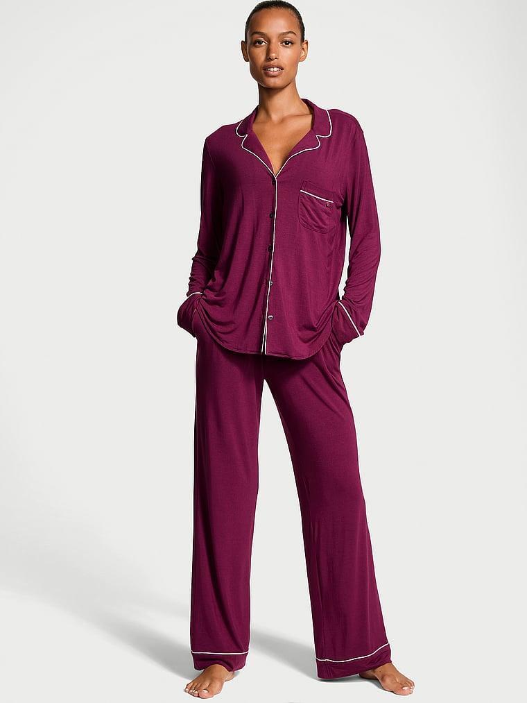 Modal Soft Lace-Trim Wrap Robe Product Image