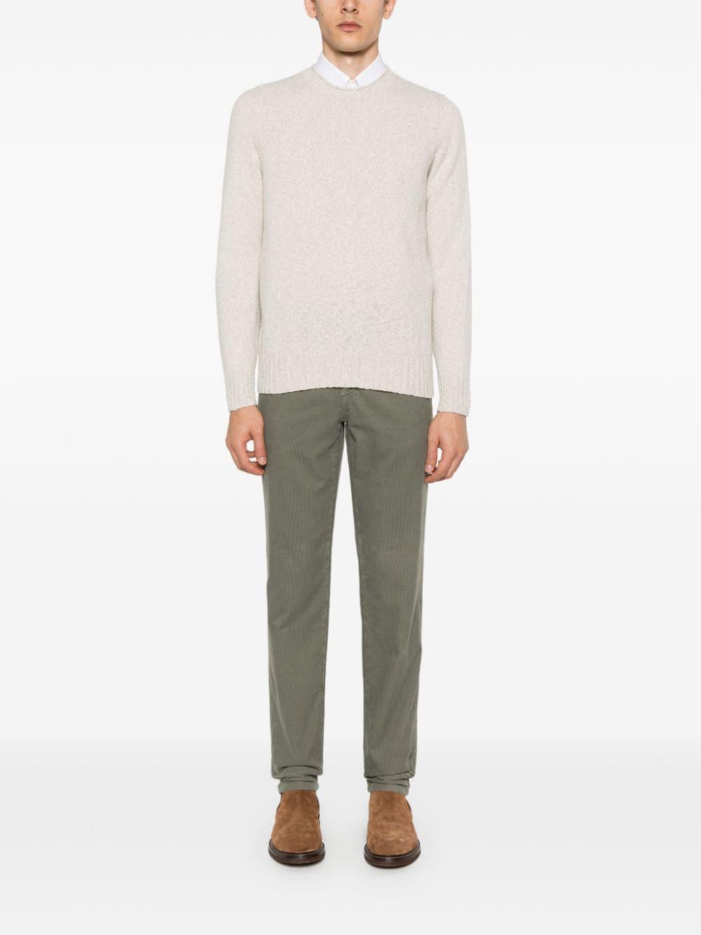 BRUNELLO CUCINELLI Corduroy Slim-cut Trousers In Green Product Image