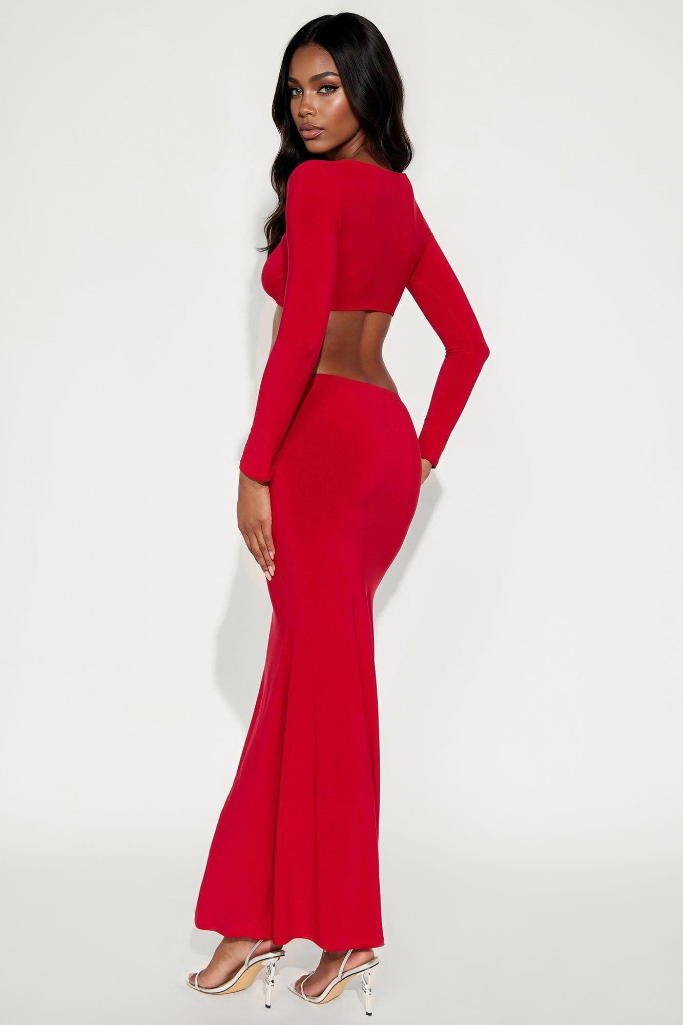 Signature Look Skirt Set - Red Female Product Image