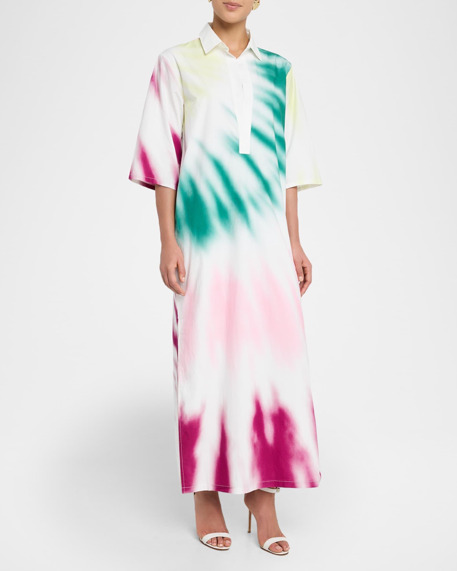 Tie-Dye Caftan Shirtdress Product Image