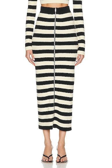 Nanushka Nima Midi Skirt in Ivory Product Image