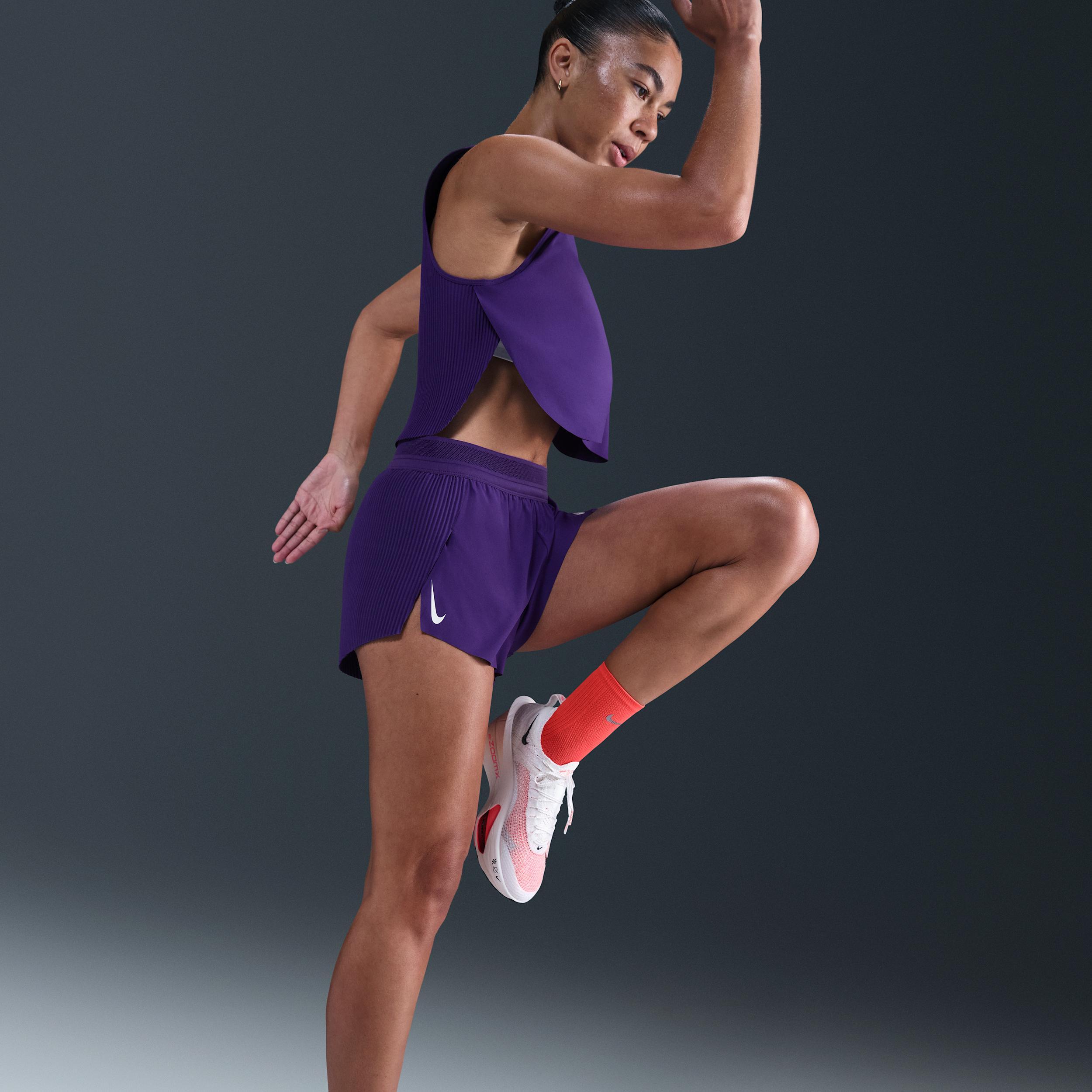Nike Women's AeroSwift Dri-FIT ADV Mid-Rise 3" Brief-Lined Running Shorts Product Image