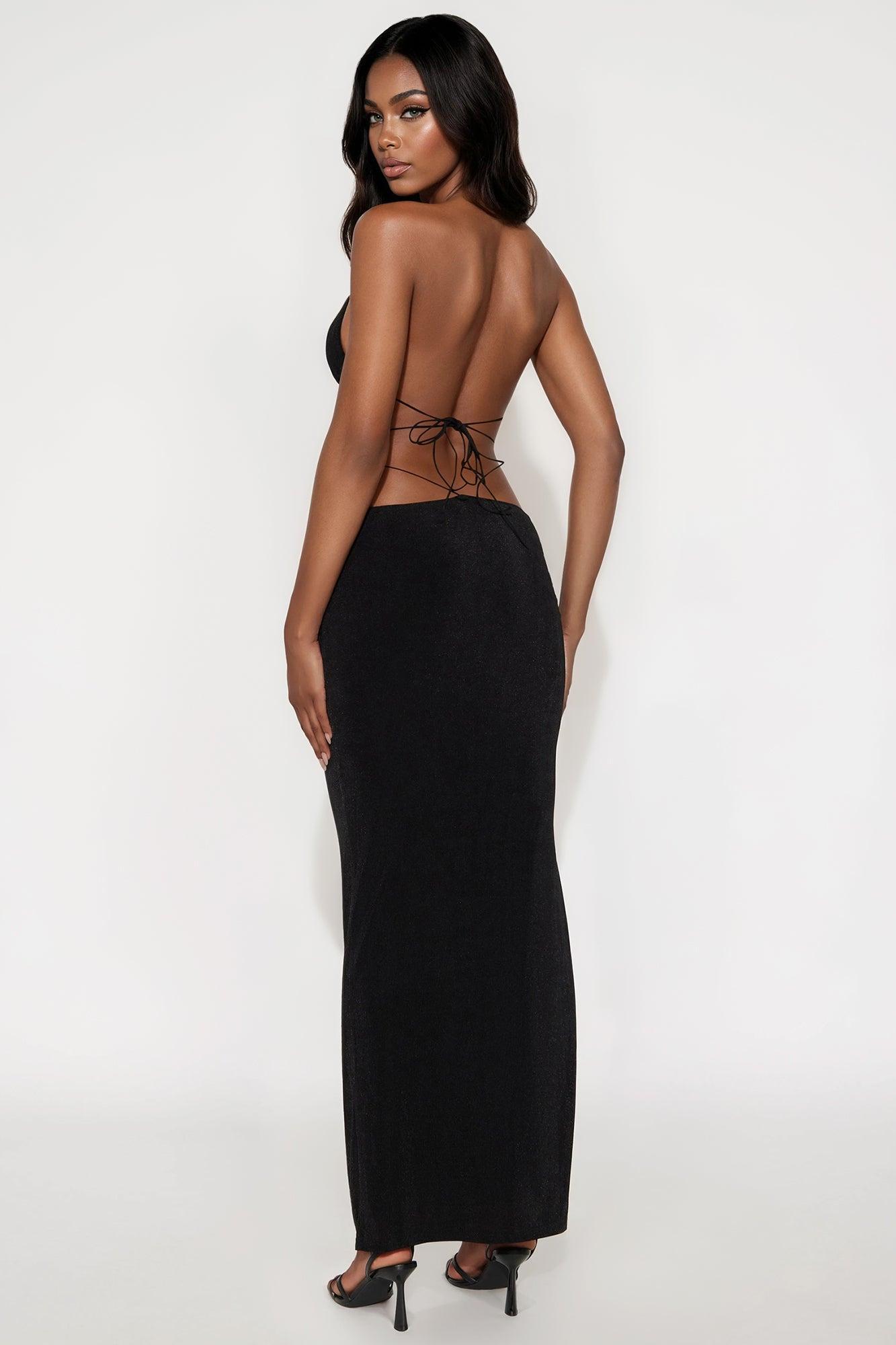 Sienna Slinky Butterfly Maxi Skirt Set - Black Female Product Image
