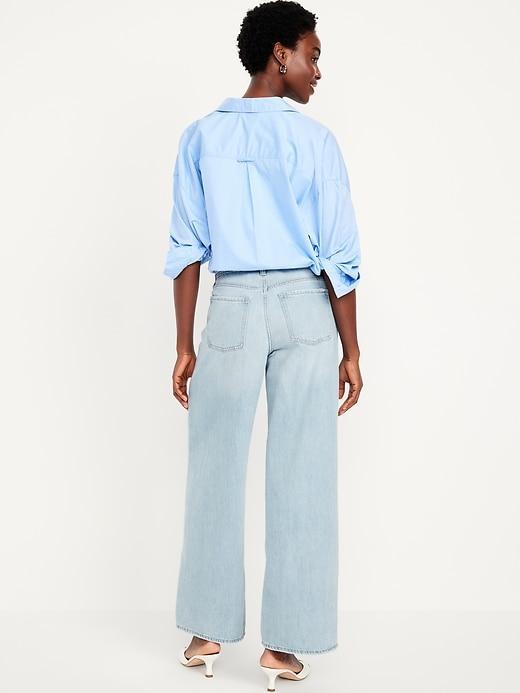 Mid-Rise Baggy Wide-Leg Jeans Product Image