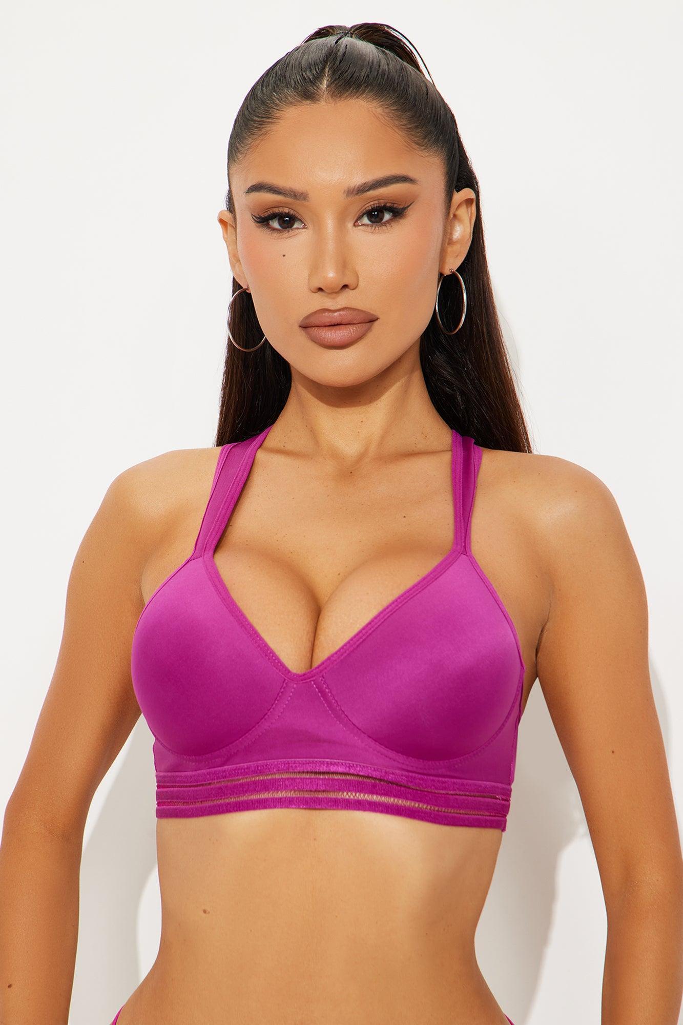 Sporty Look 2 Pack Wireless Molded Cup Microfiber Bra - Purple/combo Product Image