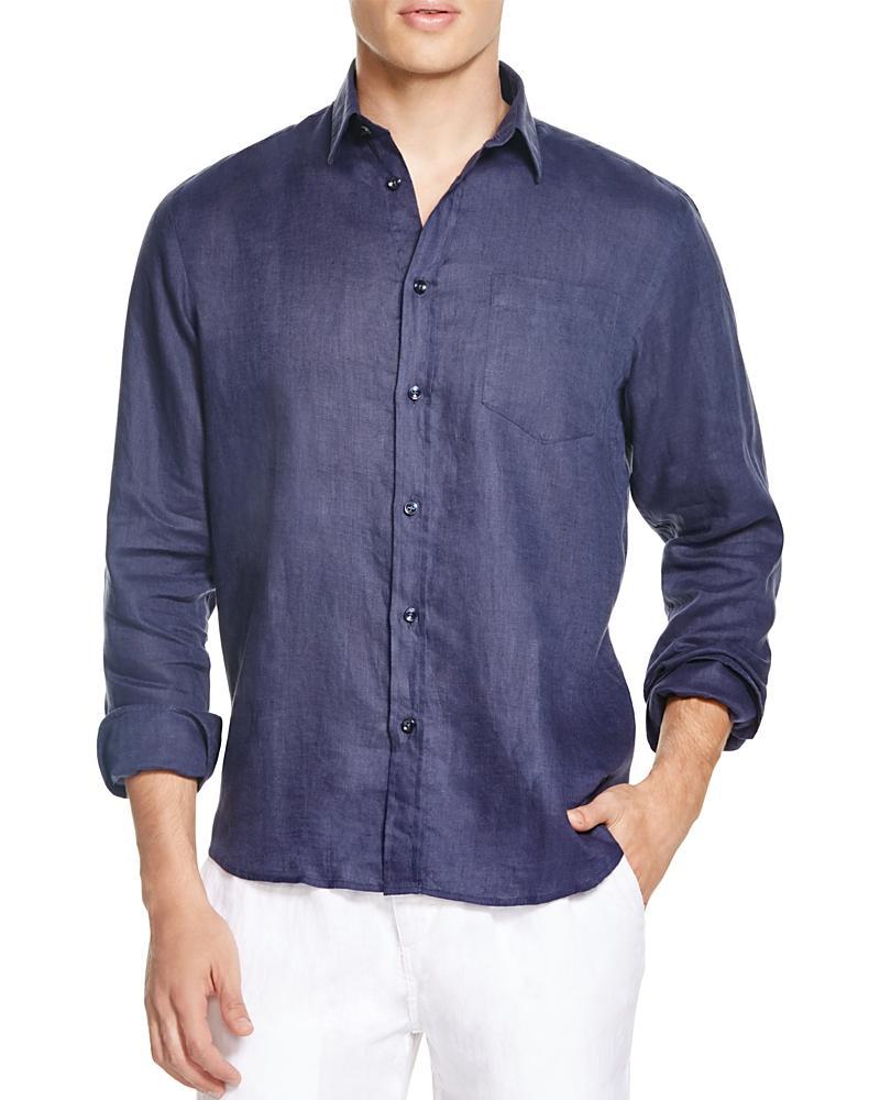 Caroubis Linen Pocket Sport Shirt Product Image